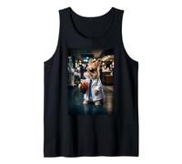 Bunny Drinking iced Coffee, Funny Meme Rabbit Cute Tank Top