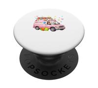 Bunny Driving Ambulance Easter Driver Hunting Colorful Eggs PopSockets Adhesive PopGrip