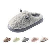 Bunny Ear Slippers Sheep Slippers Women Cute Plush Slipper Cozy Faux Fur Lined Slipper Warm Bedroom Sliders Solid Colour Daily Wear Slides For Indoor Outoor Slip On Chunky Sole Sliders