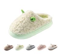 Bunny Ear Slippers Sheep Slippers Women Cute Plush Slipper Cozy Faux Fur Lined Slipper Warm Bedroom Sliders Solid Colour Daily Wear Slides For Indoor Outoor Slip On Chunky Sole Sliders