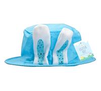 Bunny Ears Hat with Felt Bunny Ears Made with Sequin - Ideal Accessory for Easter Celebrations - Alternative for Bonnet Hats - Can be Decorated with Easter Bonnet Decorations - Spring Hat (Blue Hat)