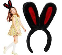Bunny Ears Headband, Easter Bunny Ear Hairband, Plush Fuzzy Bun Costume Headwear, 25cm Size, 12cm Width, Soft Plush Ear Design System, with Cute Finish Style for Kids Easter Birthday Use