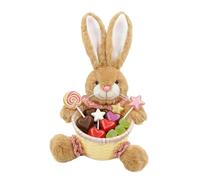 Bunny Ears Treat Bag - Felt Rabbit Easter Pail, Child's Egg Hunt Basket, Festive Tabletop Decor, Small Gift Souvenir Carrier | Holiday Party Supply for Home Celebration