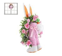 Bunny Easter Wreath - Hanging Spring Decorative Fifty Centimeters | Outdoor Easter Wreath with Bunny Design - for Outdoor Indoor Window Fireplace Wall Patio