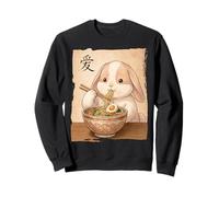 Bunny Eating Ramen Japanese Kawaii Anime Vintage Sweatshirt