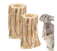 Bunny Enrichment Toys - Boredom Breaker | Wood Tooth Grinding Treats 2X | Chew Sticks | 5x3cm/1.97x1.18 Inches Natural Papaya Pet Tooths Care Supplies Healthy Teeth Grindiing Toy For Squirrel Gerbils