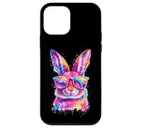 Bunny Face with Tie Dye Glasses Happy Easter Day Holiday Case for iPhone 12 mini