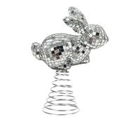 Bunny Figurine - 23x10x10.5cm, Cute Reflective Sculpture Figure with Shiny Mirror, Disco Bunny Decorations Sculpture | Modern Decorative | for Home, Office