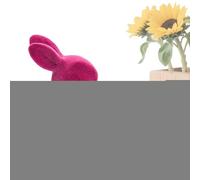 Bunny Figurine - Colorful Tiny Cute Easter, 2 Pieces Flocked Easter Animal Statue 4 Colors Mini Resin Animals Tiny Little Small Rabbit Glow In The Dark For Fairy Garden Decor Eastee