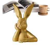 Bunny Figurines,3D Small Animal Figures - Cute Bunny Figurines Table Sculptures | for Bedroom Bathroom Office Hall Party Country Style