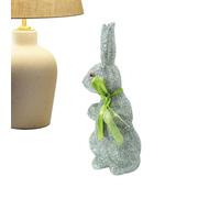 Bunny Figurines - Standard Glitter Foam Indoor Decoration | Easter Statue with Sparkling Finish, Spring Celebration, Seasonal Display, Garden Accent at co
