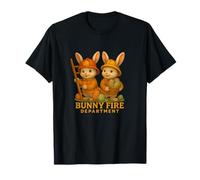 Bunny Fire Department Easter Kids Design T-Shirt