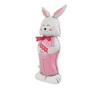 Bunny Foil Balloon - 150cm Large Easter Rabbit Decor, Reusable Leakproof Aluminum Standing | Festive Party Supply For Garden Lawn Porch Indoor Outdoor Celebration, Spring-Themed Party Enhancers