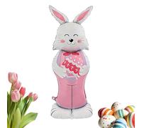 Bunny Foil Balloon - 150x55cm Easter Bunny Balloon, 59inch Standing Cute Aluminum Foil, Large Reusable Easter Bunnyy Balloons Decorations For Indoor Outdoor Yard Lawn Porch Patio Home