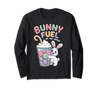 Bunny Fuel Sip Hop Repeat Cute Funny Easter Bunny Long Sleeve T-Shirt