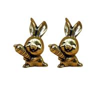 Bunny | Fun for Home - 2 Pieces Rabbit Figures Table Statue, Set Unny, These Matching Statues Kitchen Living Room Bathroom Shelf D