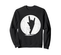 Bunny Funny Puppet Shadow Rabbit Rock Hand Inverse Shadow Sweatshirt