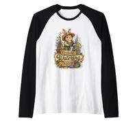 Bunny Gardener Watering Again Raglan Baseball Tee