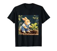 Bunny Gardening Rabbit Overalls Garden Botanicals Value Graphic T-Shirt