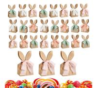 Bunny Goodie Bags | Boho,Rustic Rabbit Ears Treat Bags Bulk | Dried Flowers Easter Spring Garden Gatherings Egg Hunt Home School Living Room Bedroom