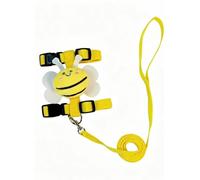 Bunny Harness Adjustable Leash with Cute Cartoon Decor，Yellow Bee