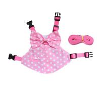 Bunny Harness Escape Proof,Adjustable Breathable Costume,Escape Proof Kitten Clothes with Lead Rope and Bow Design - for Small Pet, Ferret, Kitten, Squirrel, Outdoor Walking