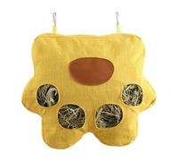 Bunny Hay Bag, Hangable Hay Feeder Bag, 4-Hole Storage Manger for Chinchillas Hamsters Bunny Small Pets Cage Hutch Indoor Outdoor