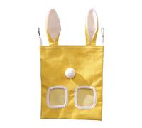 Bunny Hay Feeder Bag,Rabbits Hay Feeder Bag with 2 Holes - Large Capacity Forage Storage Dispenser Small Animal Cage Accessories for Hamster Rabbits Pets Chinchilla
