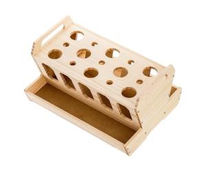 Bunny Hay Rack - Wooden Feeding Boxes, Small Animal Feeder, Heavy Duty Removable Lid | Removable Upper Hay Stand for Guinea Pigs, Chinchillas, Rabbits, Crazy