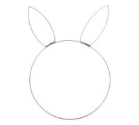 Bunny Head Iron Wreath, Easter Bunny Wreaths for Front Door Decoration Rustic Metal Design for Festive Decorating Rabbit Head Iron Ring Home Decor Party Holiday Wall Window