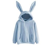 Bunny Hoodie Bunny Ear Solid Kawaii Hoodie with Ears Bunny Hoodie with Ears Long Sleeve Animal Hoodies for Teens Cute 2024 New