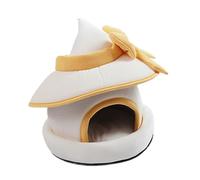 Bunny House - Cute Hat Shaped Nest, Warm Plush Hutch | Detachable Soft Pet Bed Small Animal Shelter Fleece Lined Washable Indoor Habitat for Guinea Pig Ferret Hedgehog
