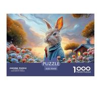 Bunny in A Blue Coat Peter Rabbit Standing 1000 Pieces Extra-thick Cardboard Jigsaw Puzzle Bundle Bunny Challenging And Educational Family Game Puzzles Gifts for Family, Friends 70x50cm/1000pcs
