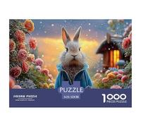 Bunny in A Blue Coat Peter Rabbit Standing 1000 Pieces Extra-thick Cardboard Jigsaw Puzzle Bunny Impossible Hard Difficult Family Game Jigsaw As Birthday Gifts 52x38cm/1000pcs