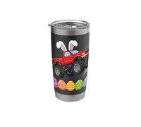 Bunny in Truck Jumping Over Colorful Easter Eggs Toddler Kid Stainless Steel Insulated Tumbler