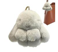 Bunny Keychain Charm - Cartoon Plush Keychain Pendant, Stuffed Portable Bag Accessory, Cute Decor for School Bags Backpacks Lightweight Compact Ergonomic Multiuse Versatile Outdoor Indoor Easy to Use