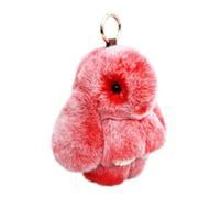 Bunny Keychain - Mini Plush Bunny Pompom Key Ring for Age 18+ Women, Girls, Handbag, Backpack, Purse - Soft Fluffy Charm for School Bag, Lip Balm Keychain, and Cute Gift for Christmas and Anniversary