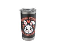 Bunny Kisses Fix Everything Adorable Rabbit Spring Bunny Mom Stainless Steel Insulated Tumbler
