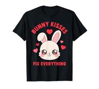 Bunny Kisses Fix Everything Cute Bunny Love Design T-Shirt