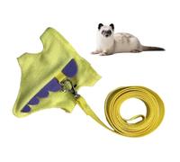 Bunny Leashes and Harness Set, Small Bunny Walking Clothes Harness Leashes, Cute Soft Ferret Stuff Accessories for Kittens Chinchilla Daily Walking Outdoor Adventure