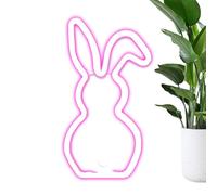 Bunny Light Easter Decoration, Bunny LED Table Lamp, Cute Rabbit Neon Light, Easter Lights Decorations Home, Kids Night Light Gift for Girls Boys Children Toddler
