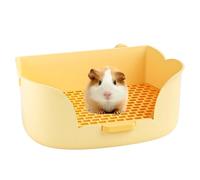Bunny Litter Box, Semi Enclosed Spray Proof Toilet, Large Training Litter Pan with High Sides, Cozy Bedding Base, Small Animal Potty Tray, for Rabbits, Guinea Pigs