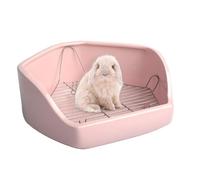 Bunny Litter Box | Small Animal Toilet Corner for Cage | Indoor Small Pet Litter Pan Removable Wire Toilet Animal Potty Trainer for Bunny, Chinchilla