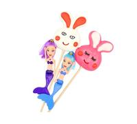 Bunny Lollipop & Mermaid Toy 12 x 85g Full Box - Each Lollipop Comes With a Toy