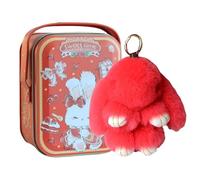 Bunny-Lulu In A Tin | 15cm Bunny-Lulu Keyring In A Tin | Cute Hangable Bunny Charm Keychain | Rabbit Keyring Pendant Ornament | Rabbits Plush Keychain For Backpack Purse Handbags