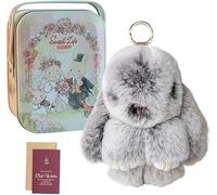 Bunny Lulu Keychain,Fluffy Bunny Trinket Key Chain Charm Car Key Pendant For Cute Fluffy Bunny Keychain Fluffy Pompon Bunny Doll Pendant