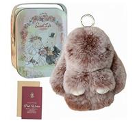 Bunny Lulu Keychain,Fluffy Bunny Trinket Key Chain Charm Car Key Pendant For Cute Fluffy Bunny Keychain Fluffy Pompon Bunny Doll Pendant