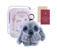 Bunny Lulu Keychain,Fluffy Bunny Trinket Key Chain Charm Car Key Pendant For Cute Fluffy Bunny Keychain Fluffy Pompon Bunny Doll Pendant