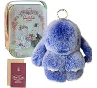 Bunny Lulu Keychain,Fluffy Bunny Trinket Key Chain Charm Car Key Pendant For Cute Fluffy Bunny Keychain Fluffy Pompon Bunny Doll Pendant