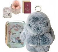 Bunny Lulu Keychain,Fluffy Bunny Trinket Key Chain Charm Car Key Pendant For Cute Fluffy Bunny Keychain Fluffy Pompon Bunny Doll Pendant (#4)